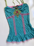Load image into Gallery viewer, 00's River Island gemstone detail cami • Size S

