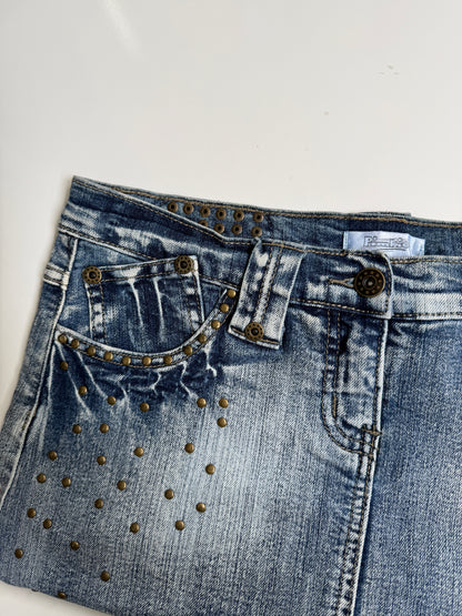 00's Pimkie denim studded micro mini • Size 10