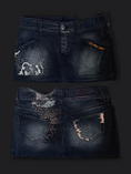 Load image into Gallery viewer, 00's Replay embroidered denim mini skirt • Size 8
