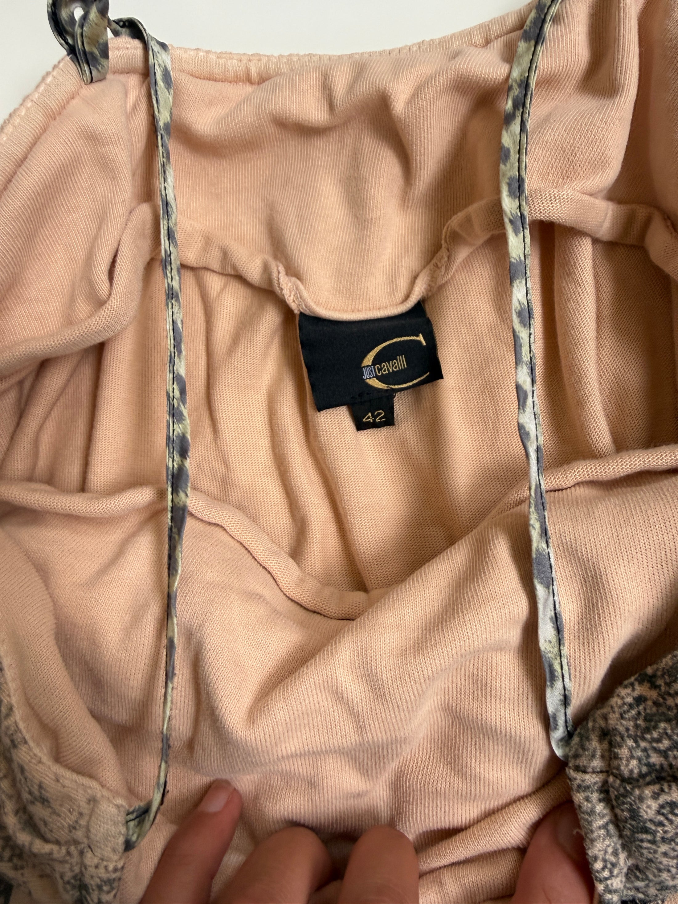 00's Cavalli flowy graphic print cotton halter• Size M