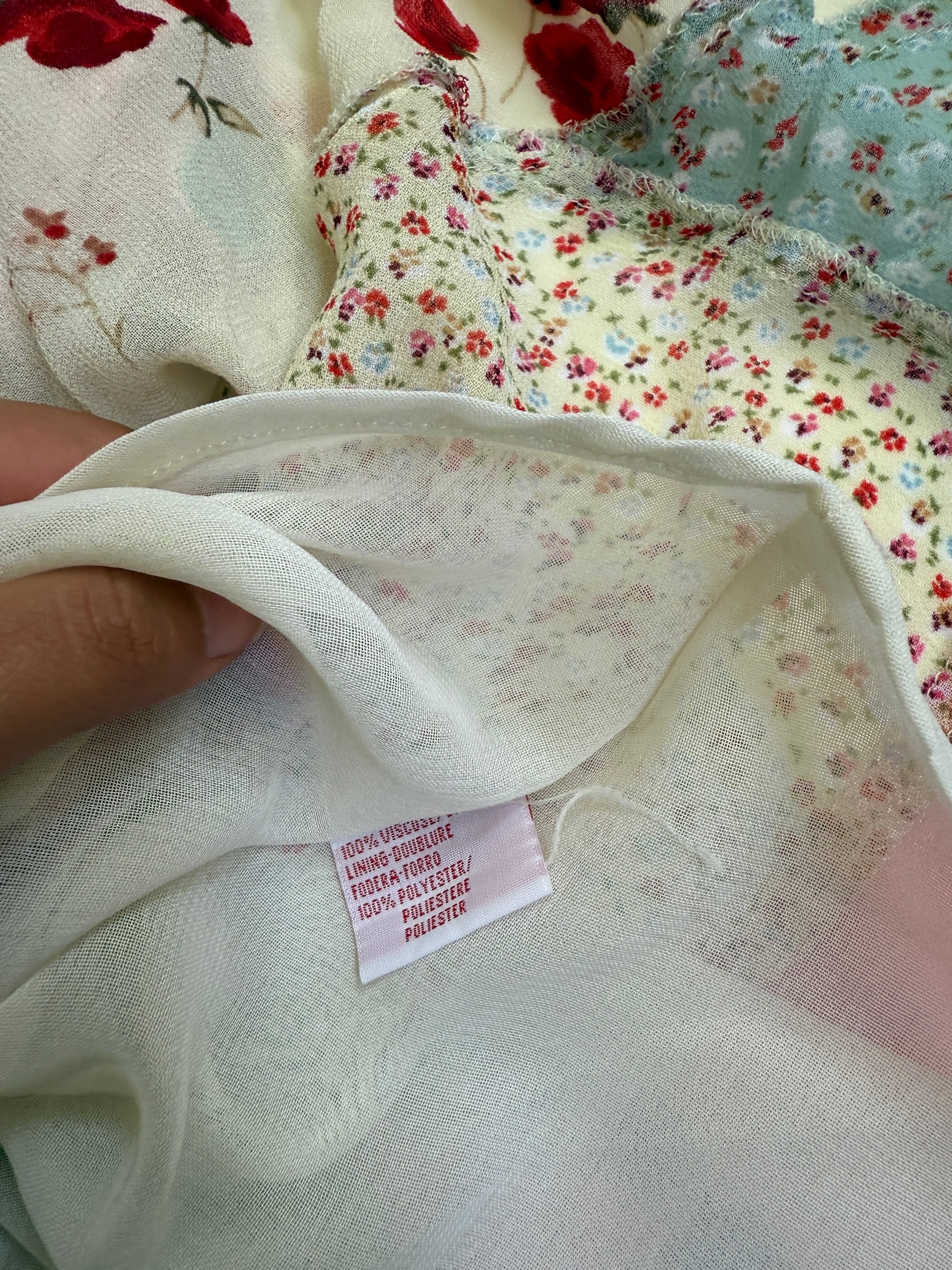 00's Rene Derhy patchwork midi • Size M