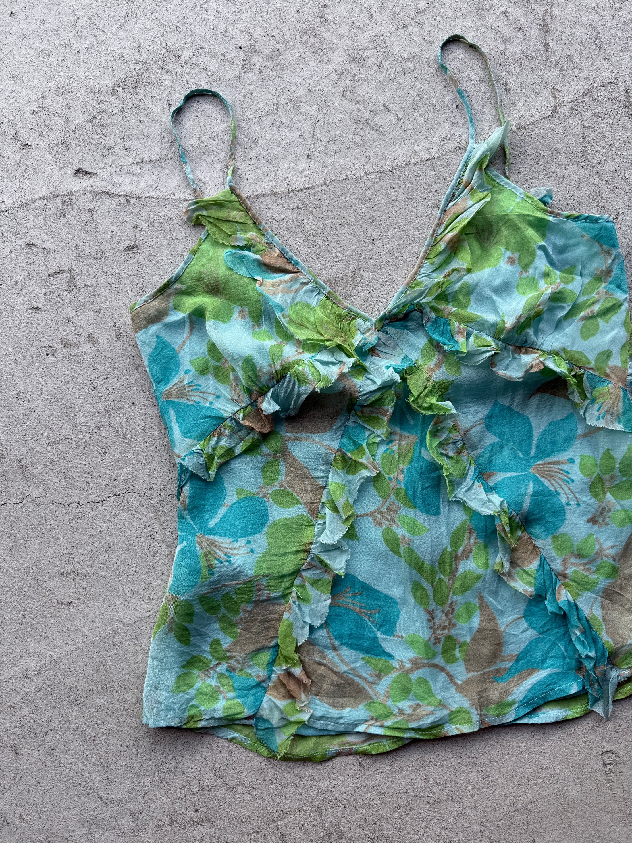 00's Zara silk tie back cami • Size 10