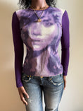 Load image into Gallery viewer, 00's Morgan heavy graphic print mesh long sleeve• Size S
