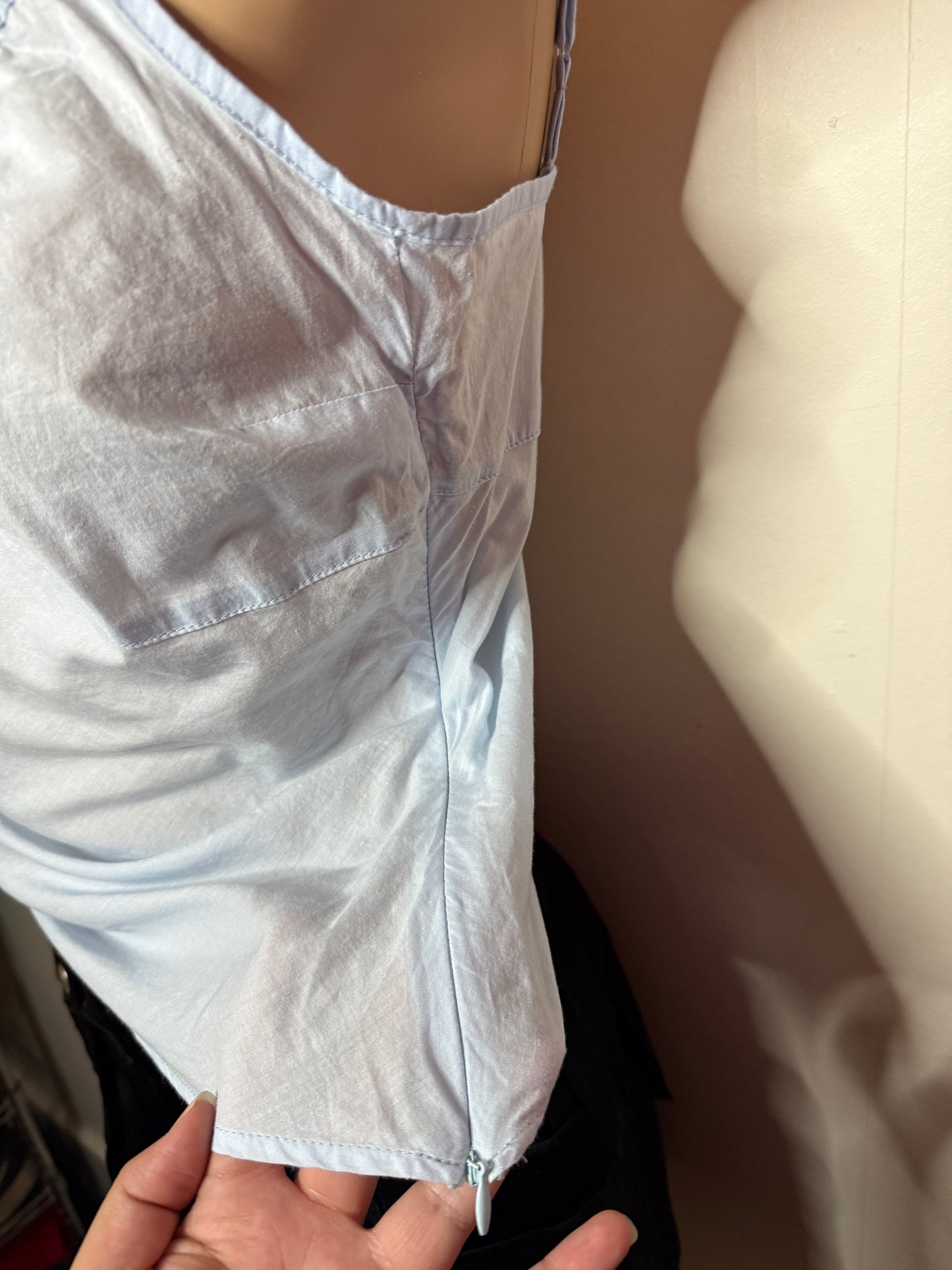 00's Baby blue cotton tie cami • Size M