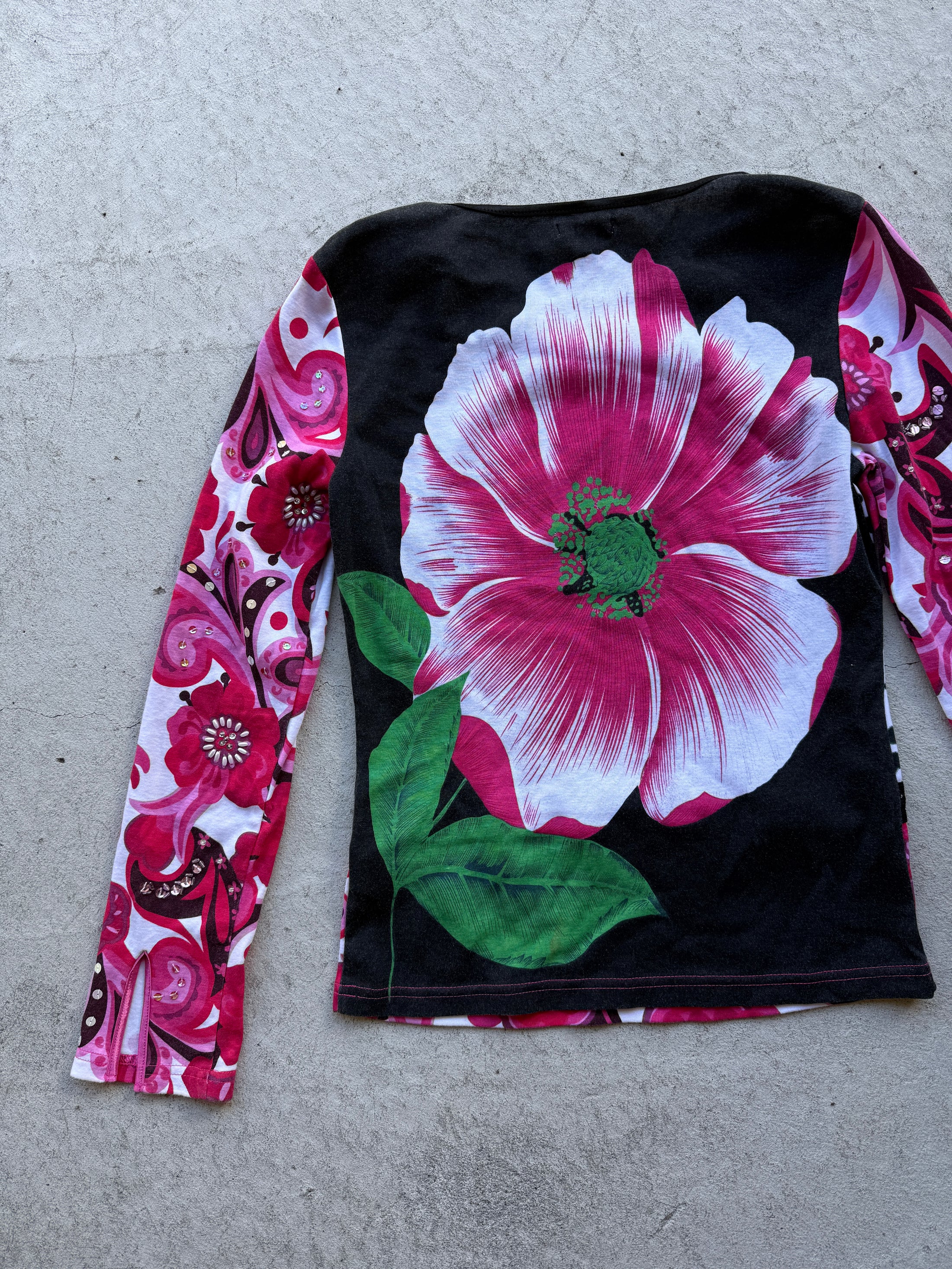 00's Ana Banana cotton sequin pattern long sleeve• Size M