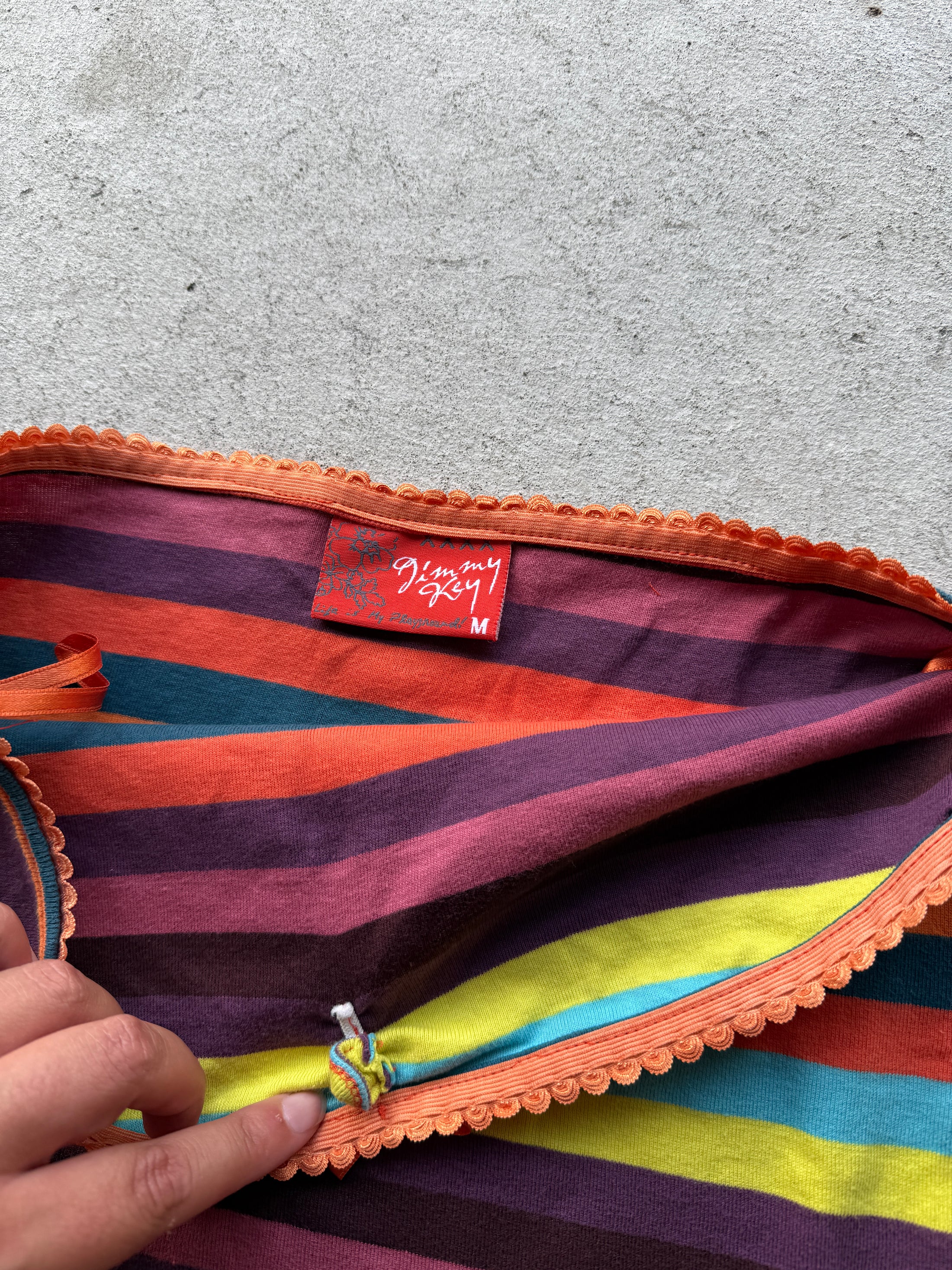 00's Multi-C striped tube top • Size S