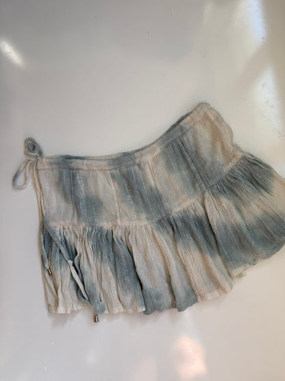 00's Zara flowy mini skirt w glitter stitching • Size 8
