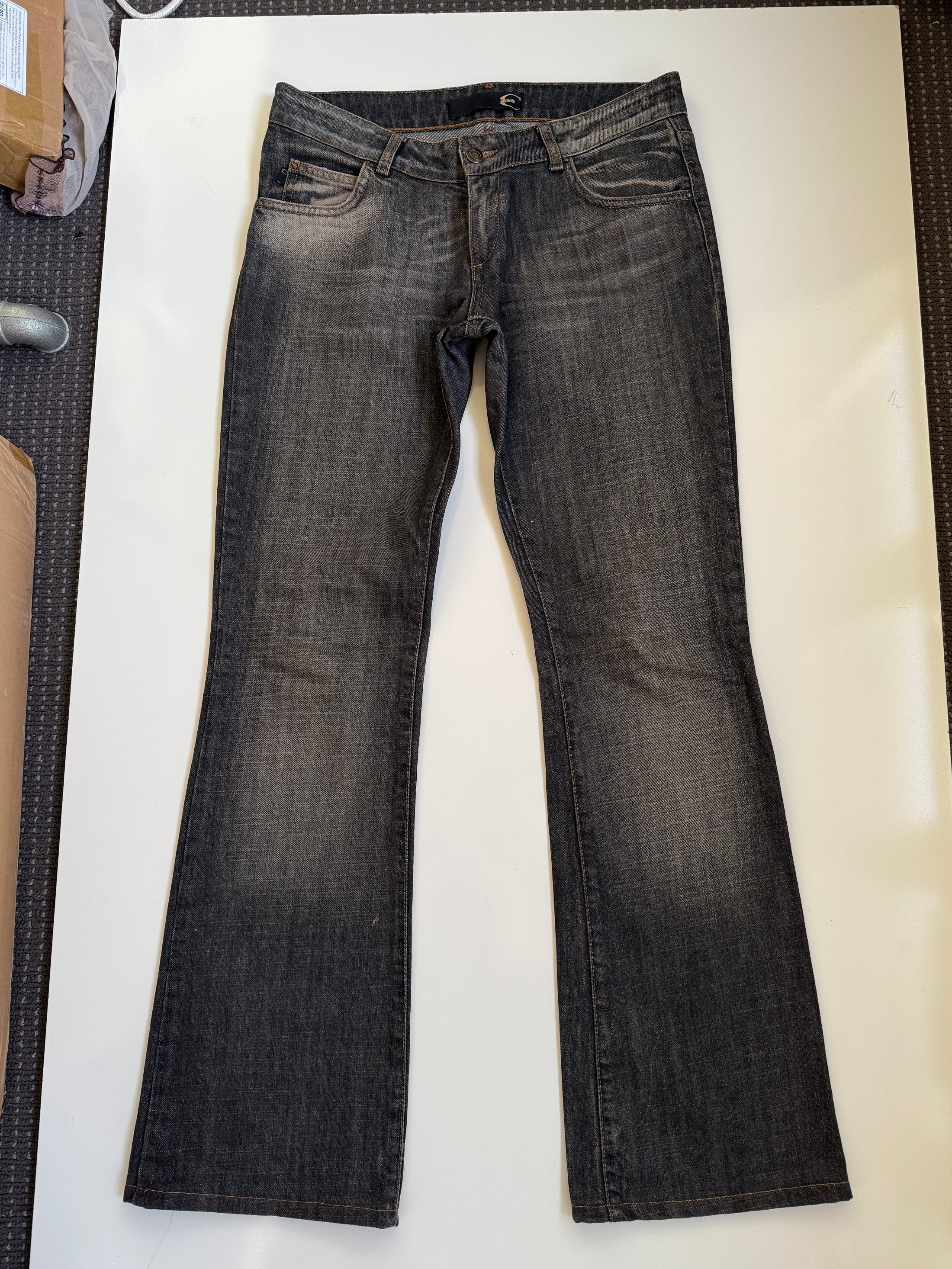 00's Cavalli diamante low-rise flared jeans • Size 10