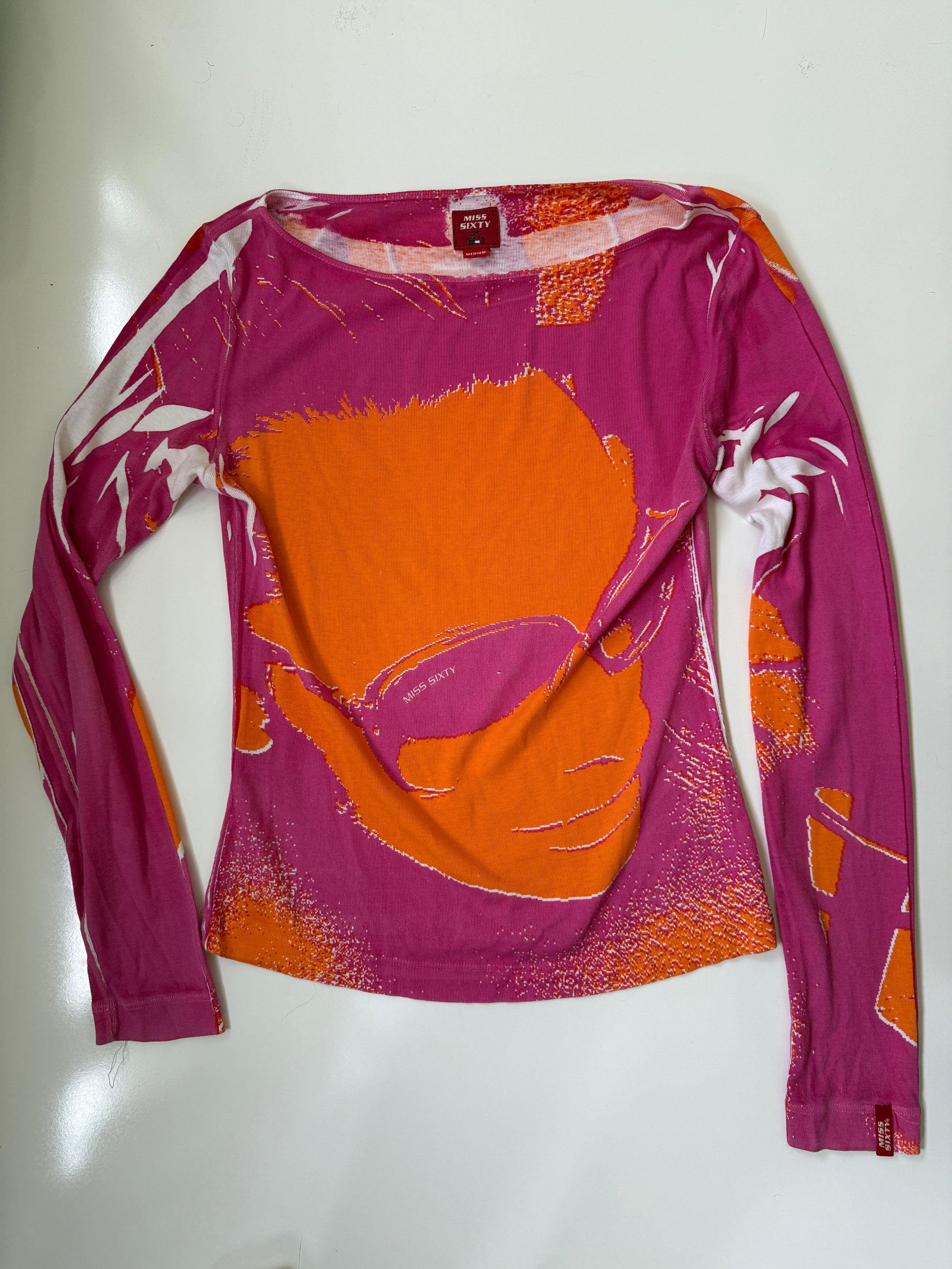 00's Miss Sixty graphic print long sleeve • Size S/M