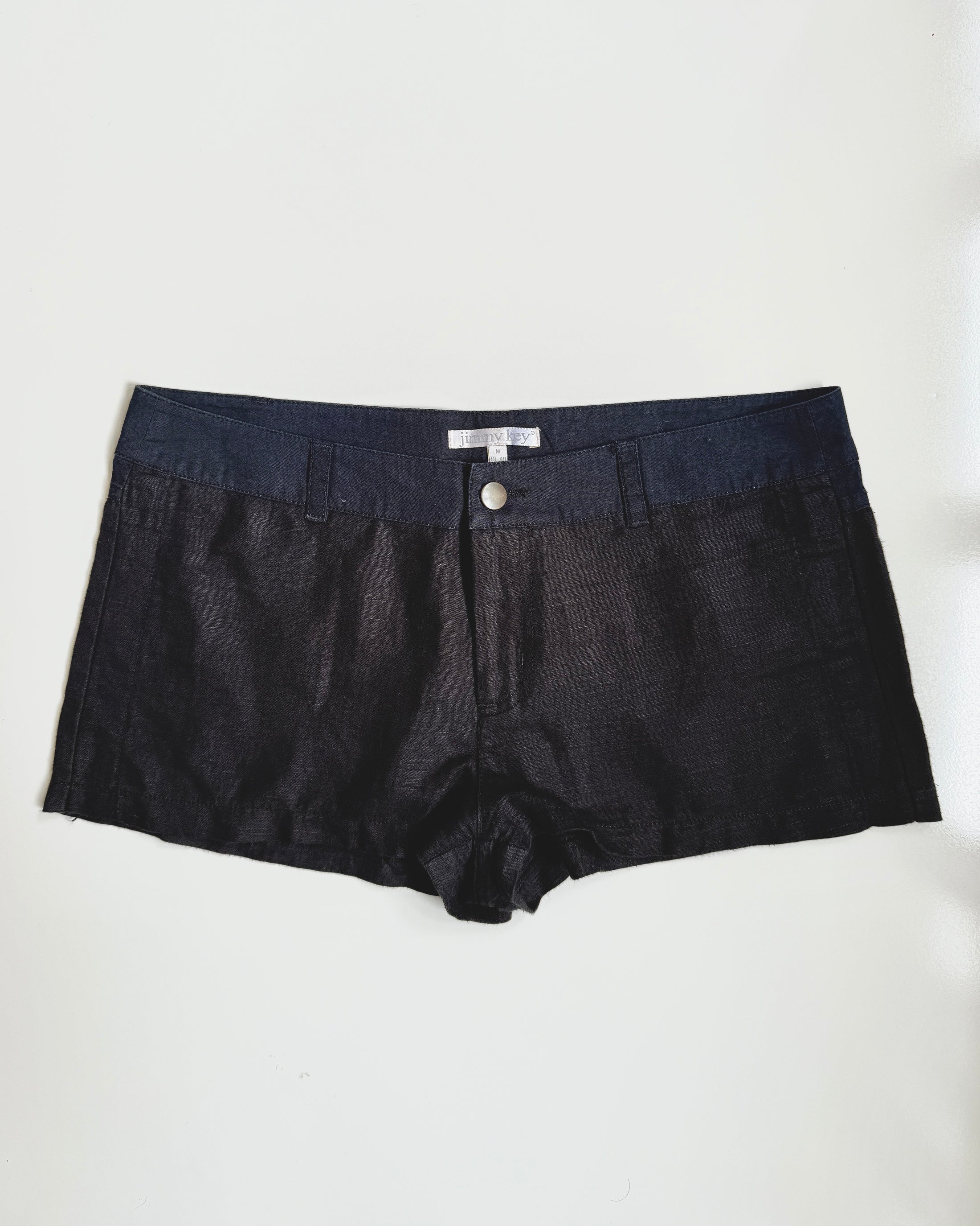 00's Linen micro shorts • Size 10-12