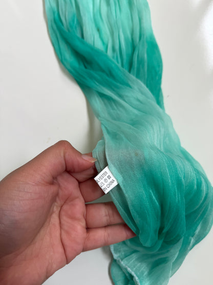 00s Teal sheer scarf