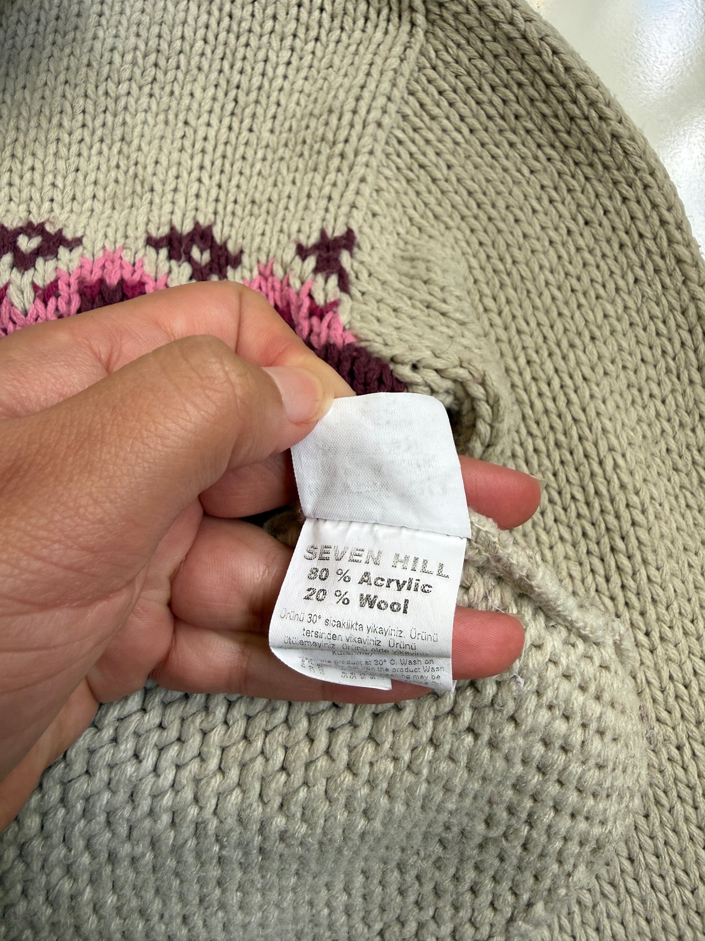 00's Wool blend knit zip up • Size S