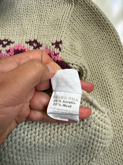 00's Wool blend knit zip up • Size S