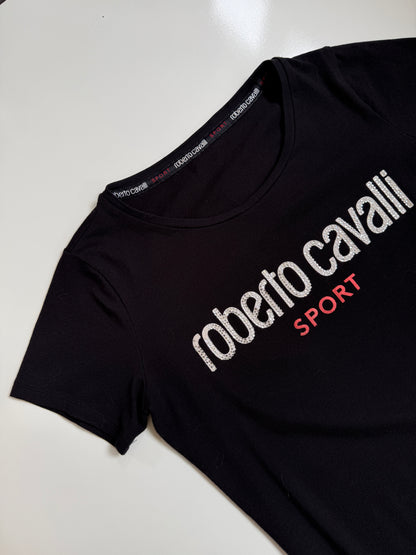 00's Roberto Cavalli Sport diamanté baby tee • Size S/M