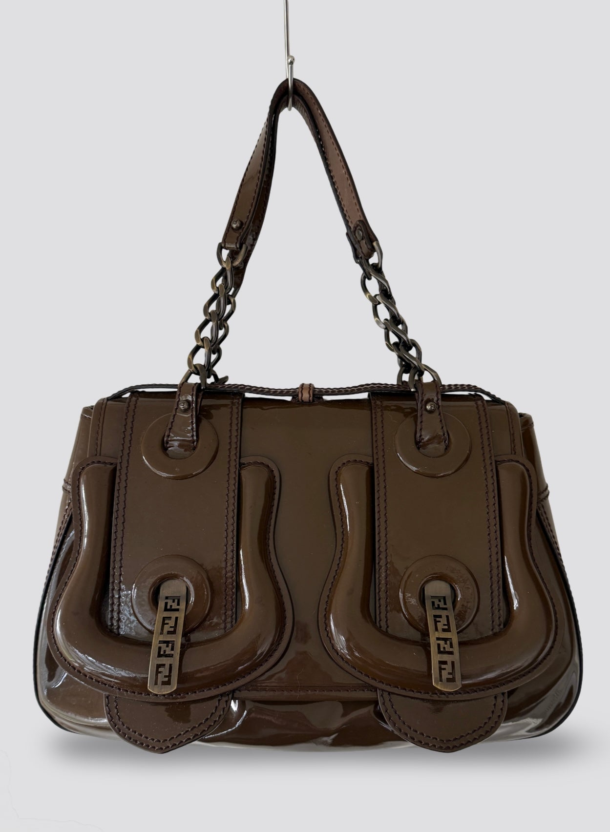 00's Fendi Patent Leather B bag