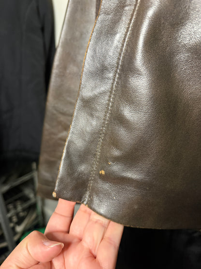00's Genuine leather Morgan De Toi jacket w faux fur • Size S