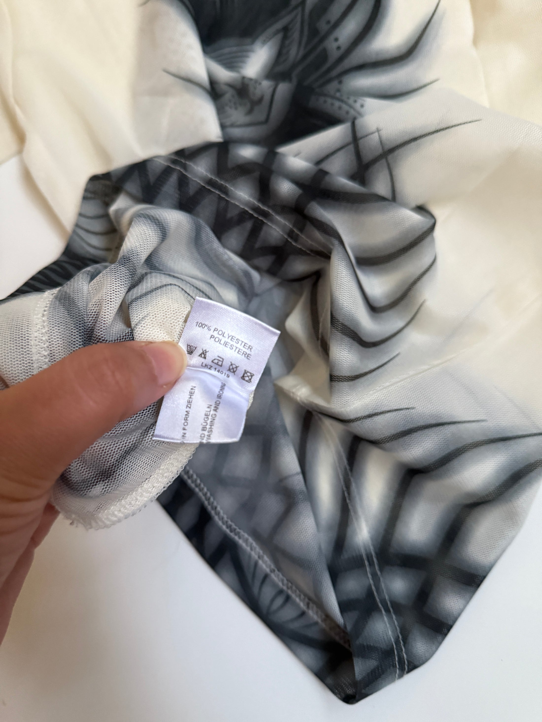 00's Vive Maria mesh print long sleeve • Size S