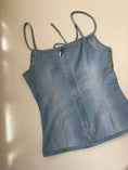 Load image into Gallery viewer, 00's Denim adjustable cami • Size S
