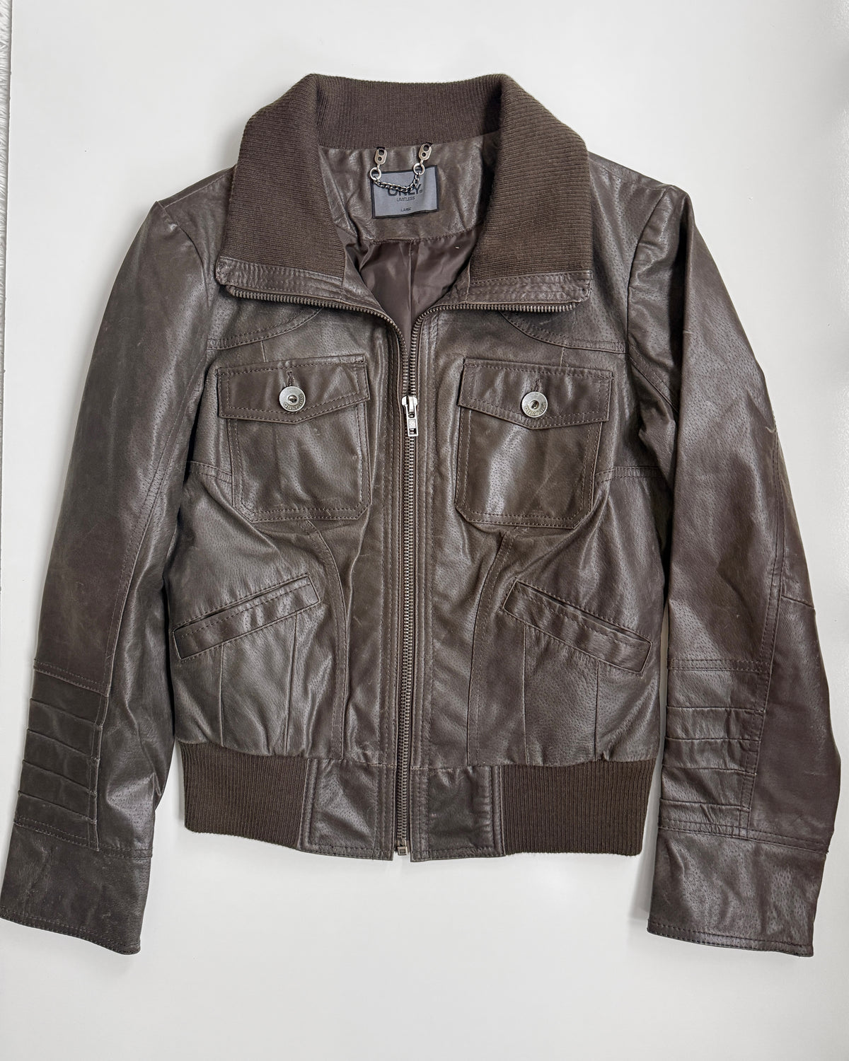 00's Only genuine leather jacket • Size 12