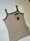 Load image into Gallery viewer, 00's Beige military tank w pocket • Size S

