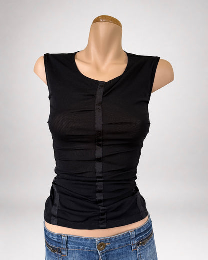 00s Ruched mesh tank • Size M