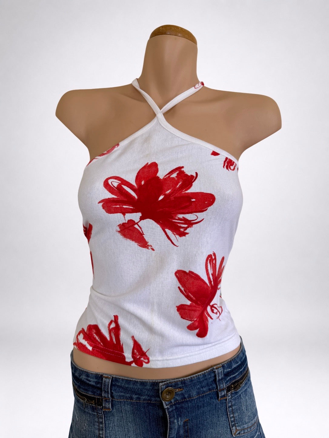 00's Tropical tie halter • Size M