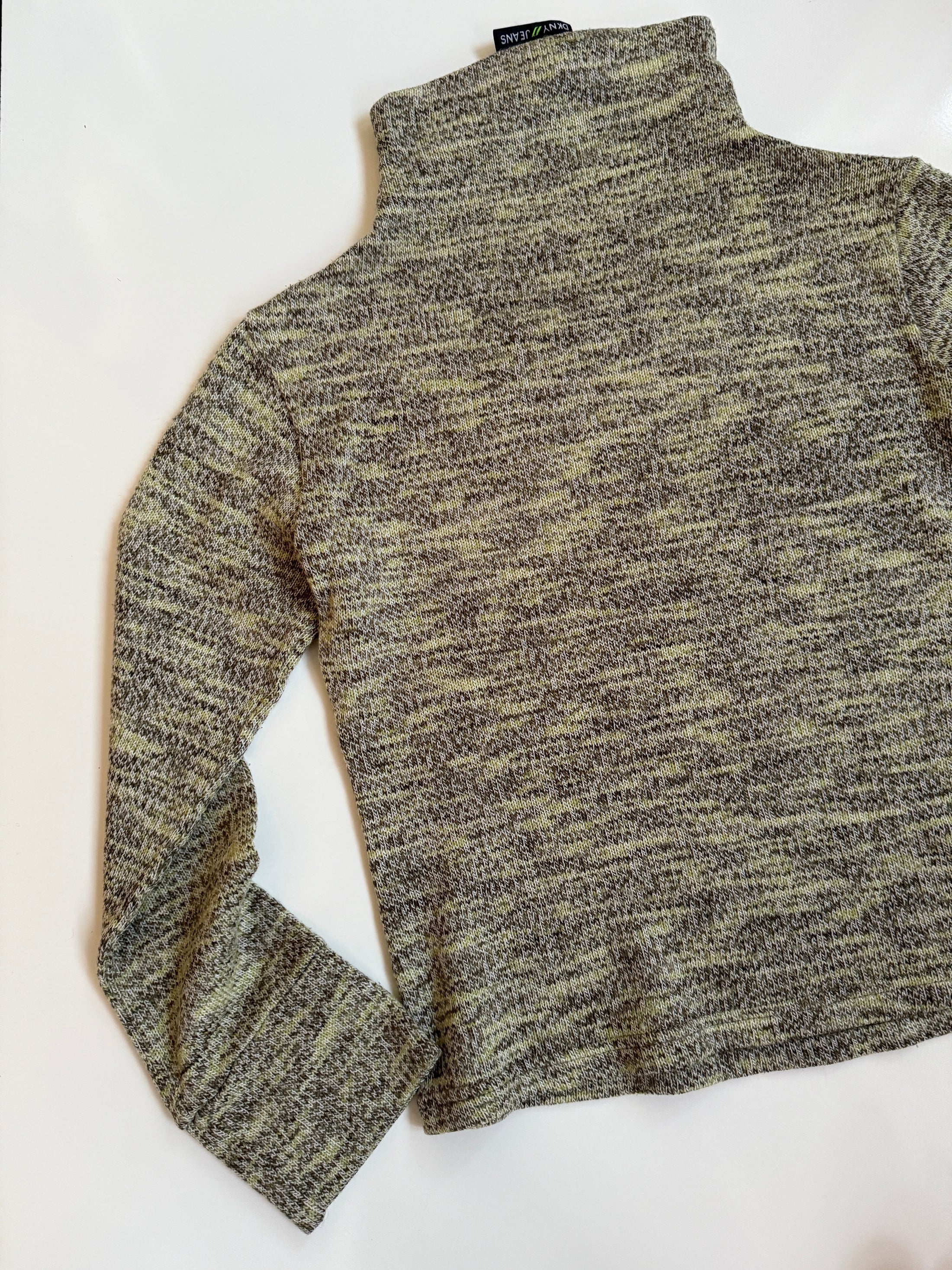 00's DKNY speckled spell out knit • Size S-M
