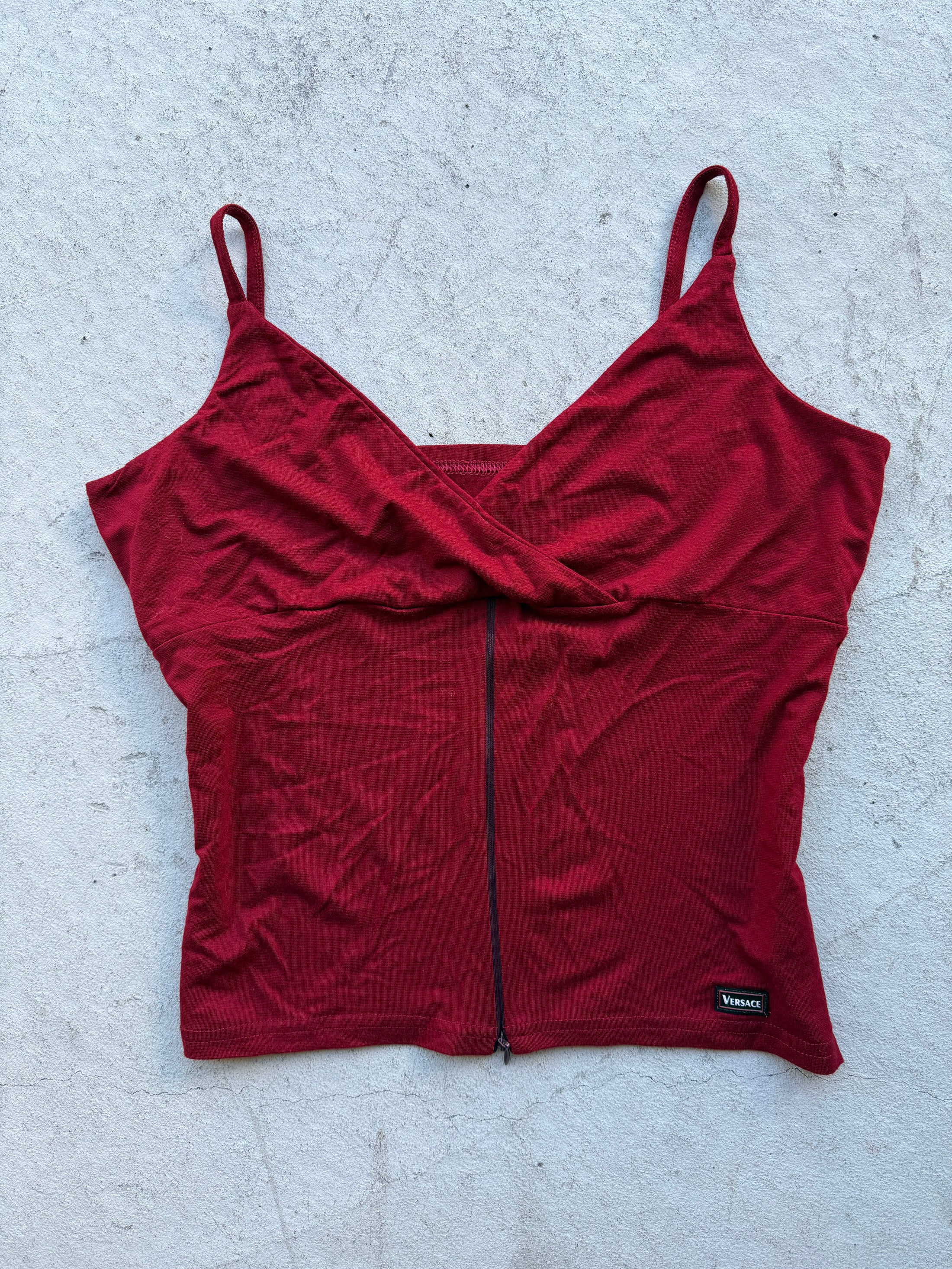 00's Red zipper cami • Size L