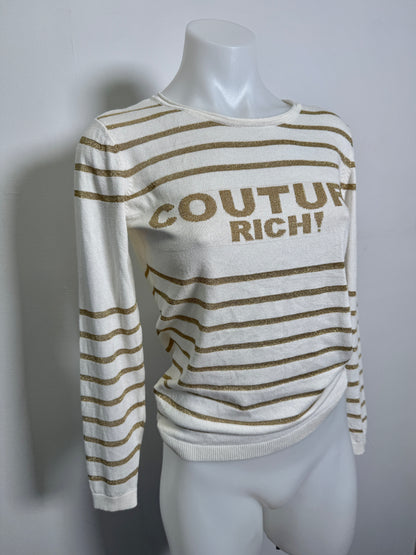 Italian 00's Couture Rich striped knit • Size XS