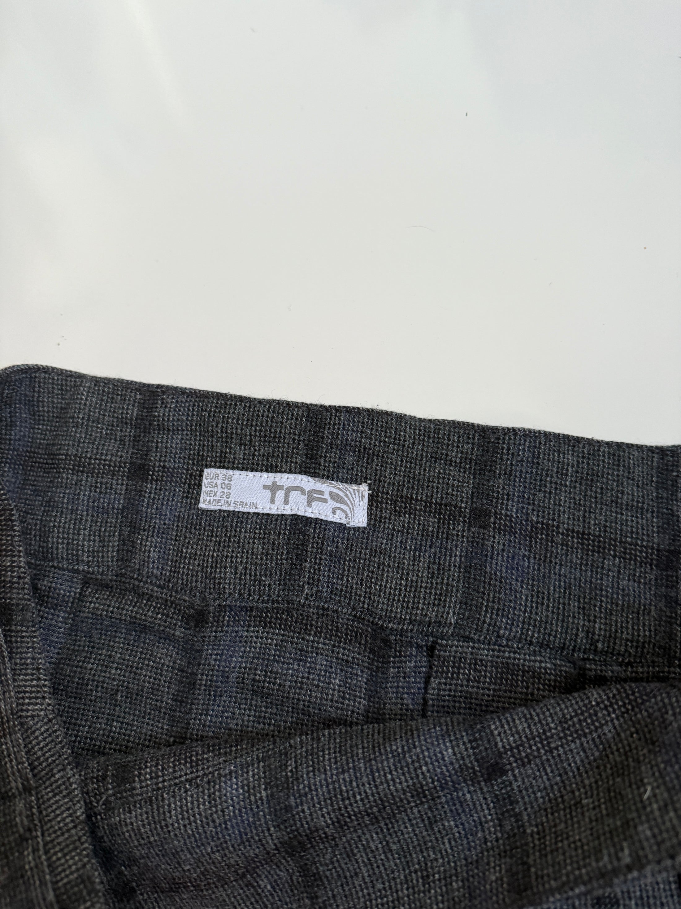 00's Zara wool blend plaid micro mini • Size 12