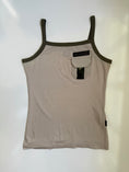 Load image into Gallery viewer, 00's Beige military tank w pocket • Size S
