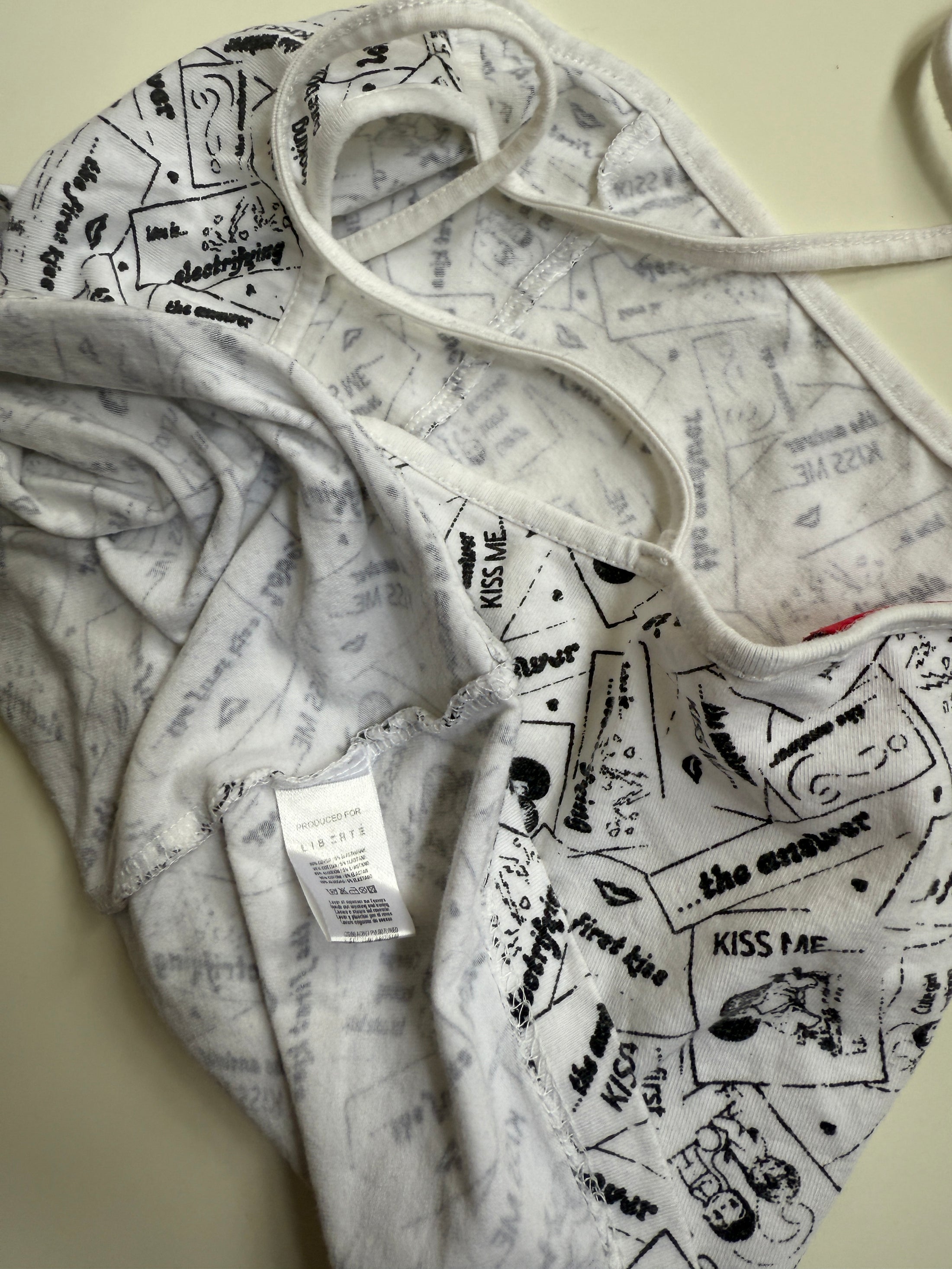 00's Love Is print cotton cami • Size XS