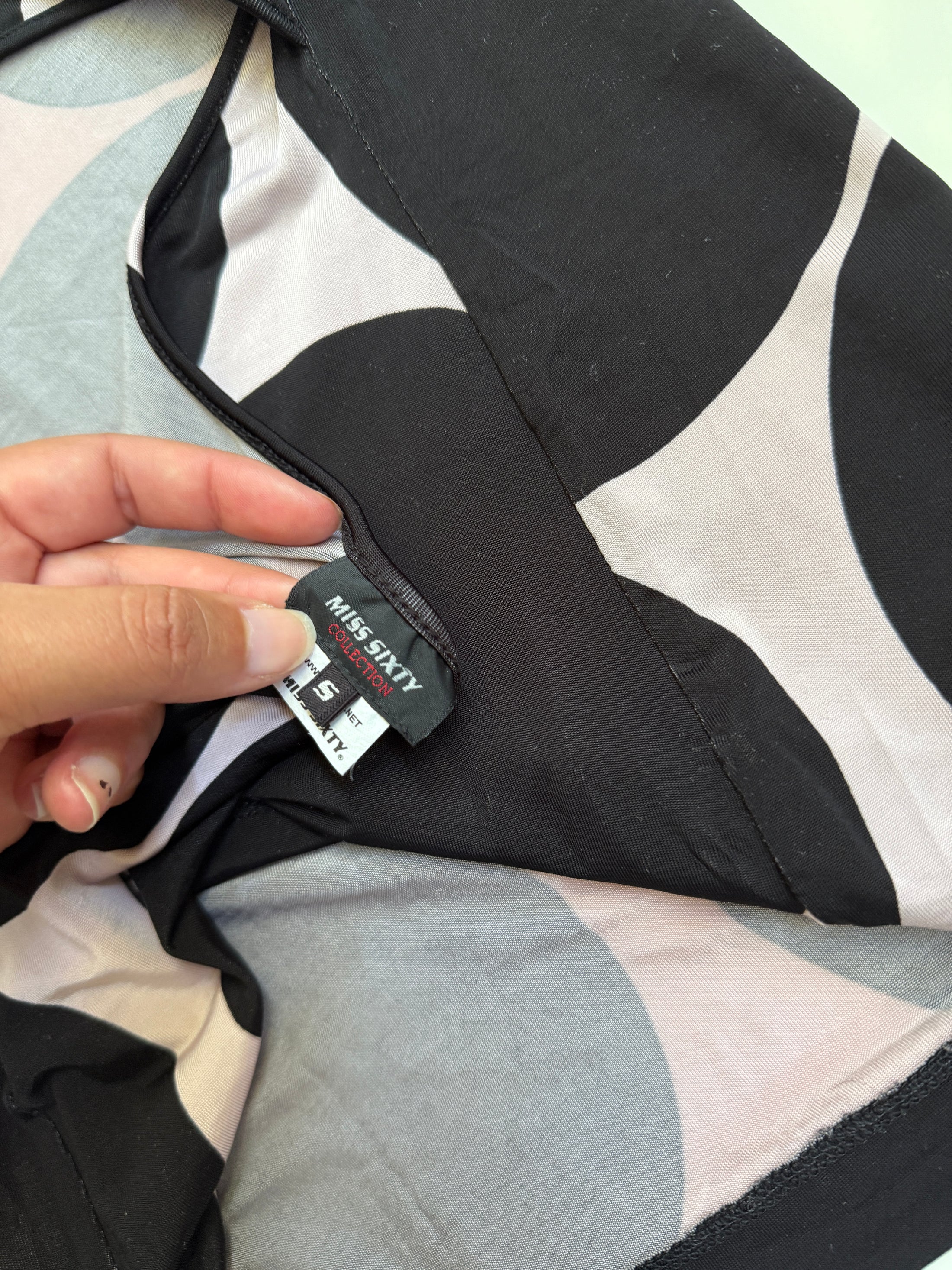 00's Miss Sixty slinky backless polka dot top • Size S