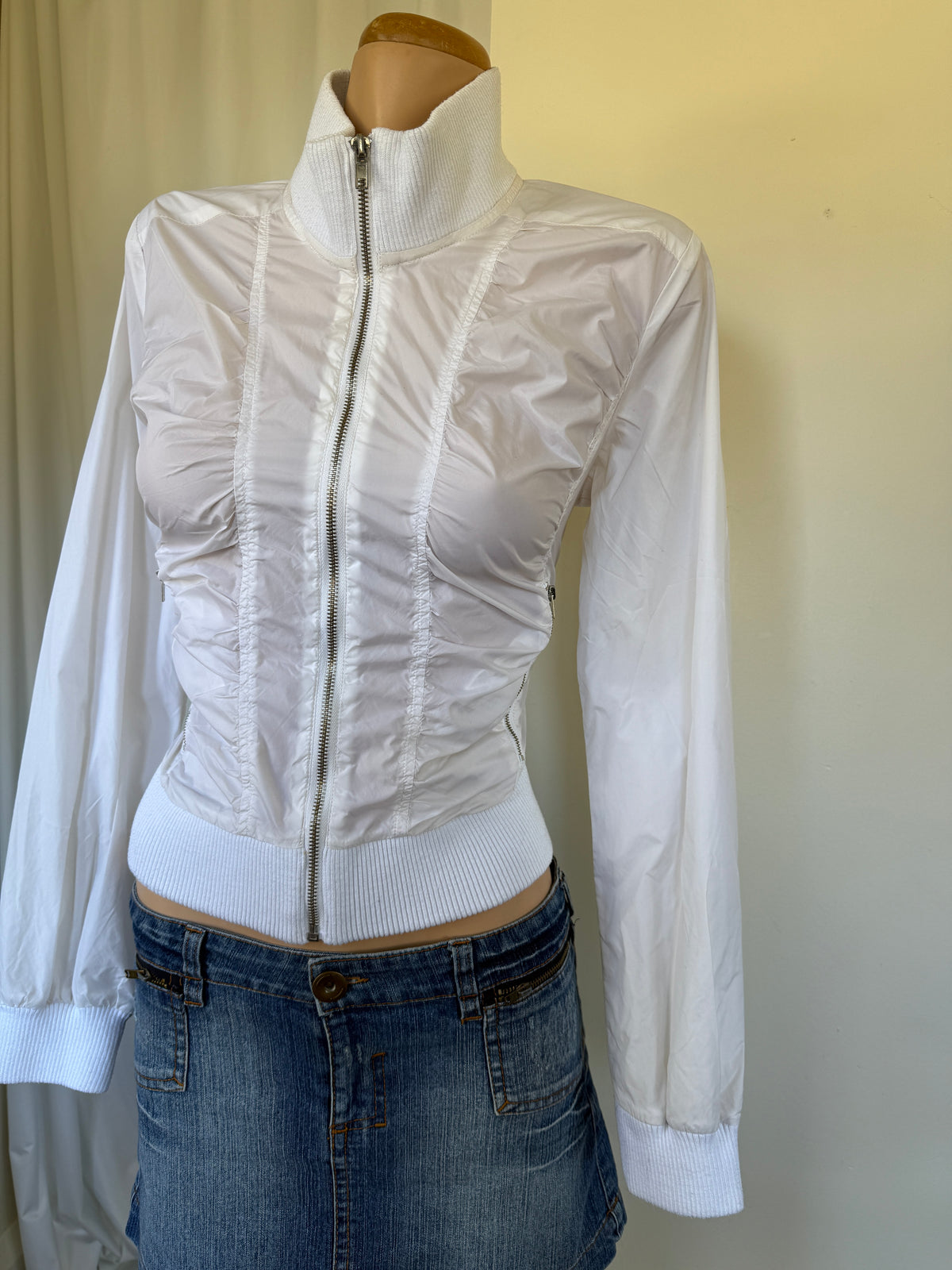 00s Morgan De toi nylon ruched jacket • Size S