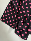 Load image into Gallery viewer, 00's Black Pink polka dot scarf
