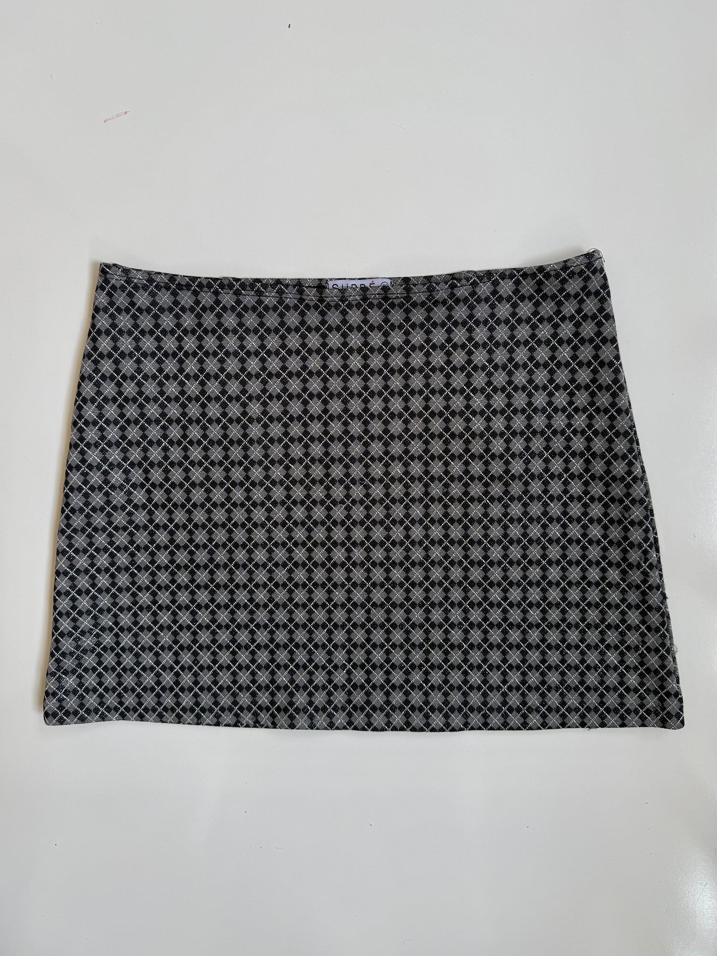 AU 90's/00's Supre glitter argyle print mini • Size XS/S