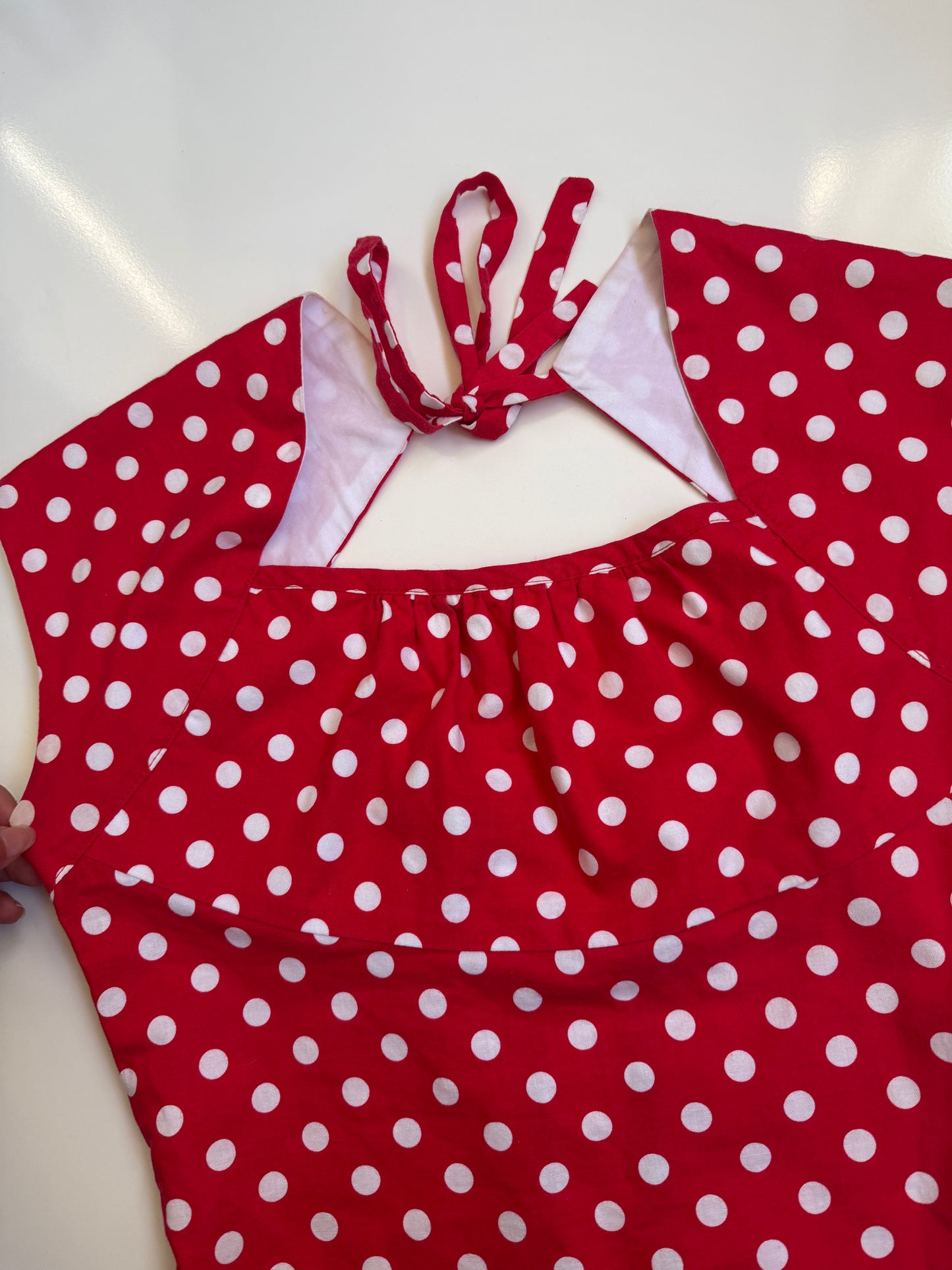 NZ Polka dot tie back top • Size 10