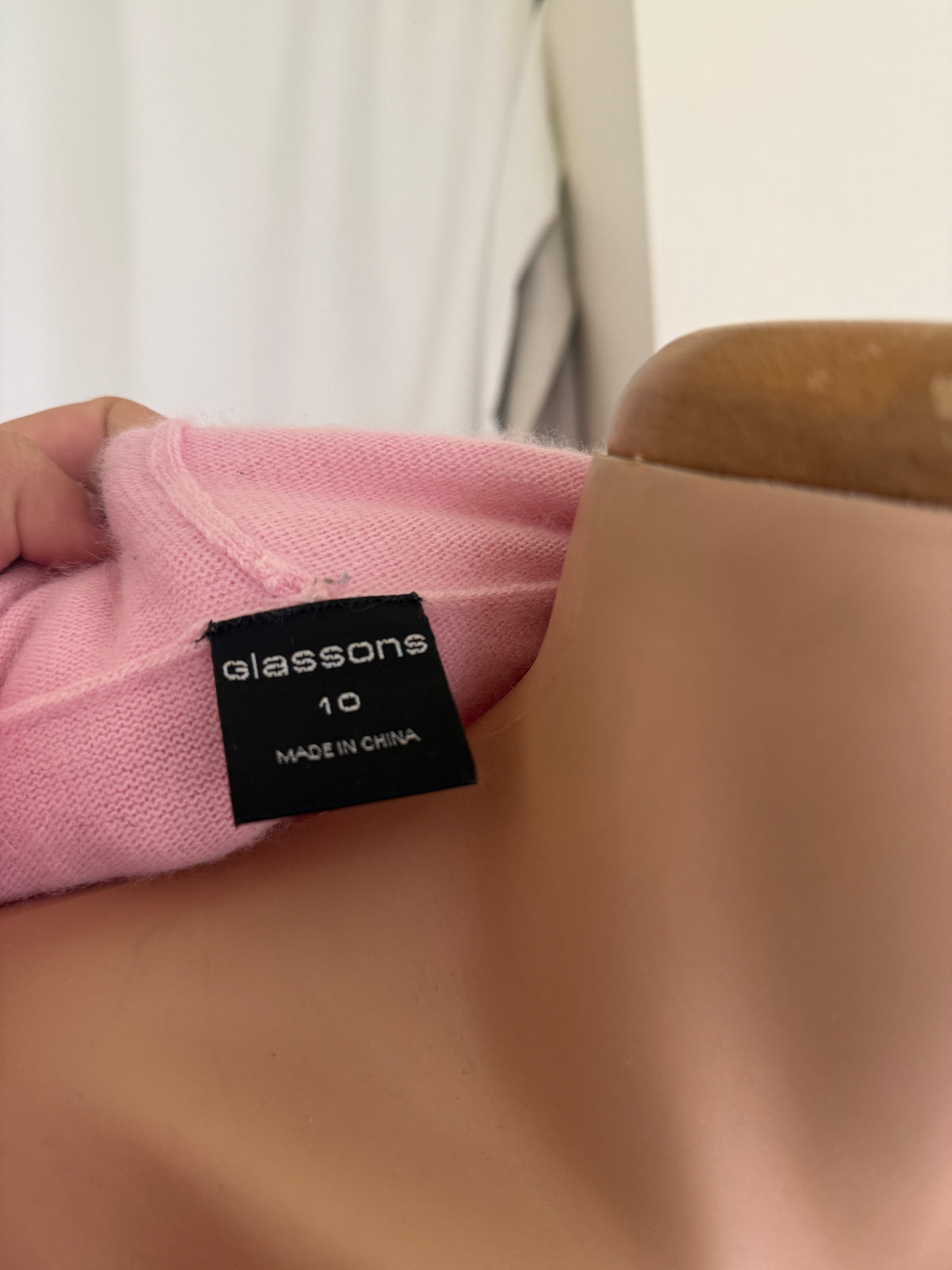 00's Baby pink angora wool blend zip hoodie • Size S