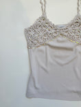 Load image into Gallery viewer, 00's Sempre knit cami top w crocheted sequin detail • Size M
