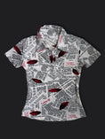 Load image into Gallery viewer, 00's Lips newspaper print top • Size L
