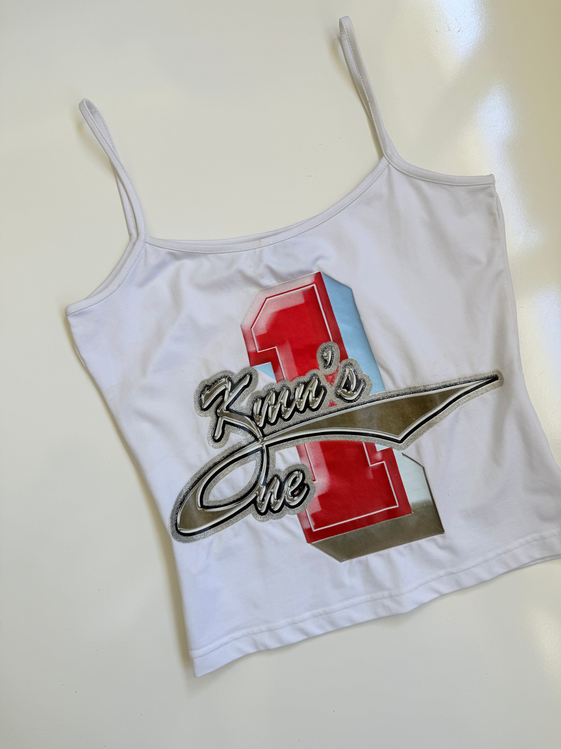 00's Khamsin racer print cami • Size S/M