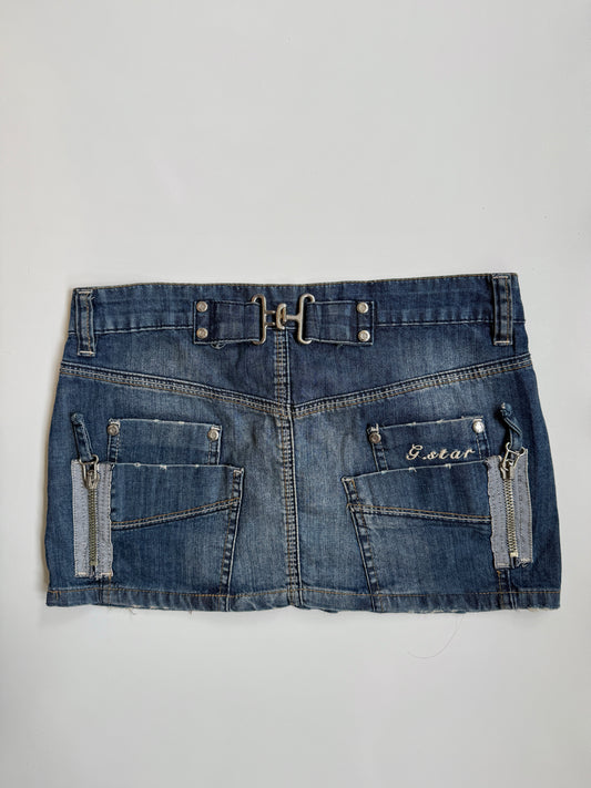 00's G-Star Raw denim mini • Size 8