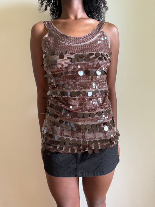 00's Mango sequin tank • Size S