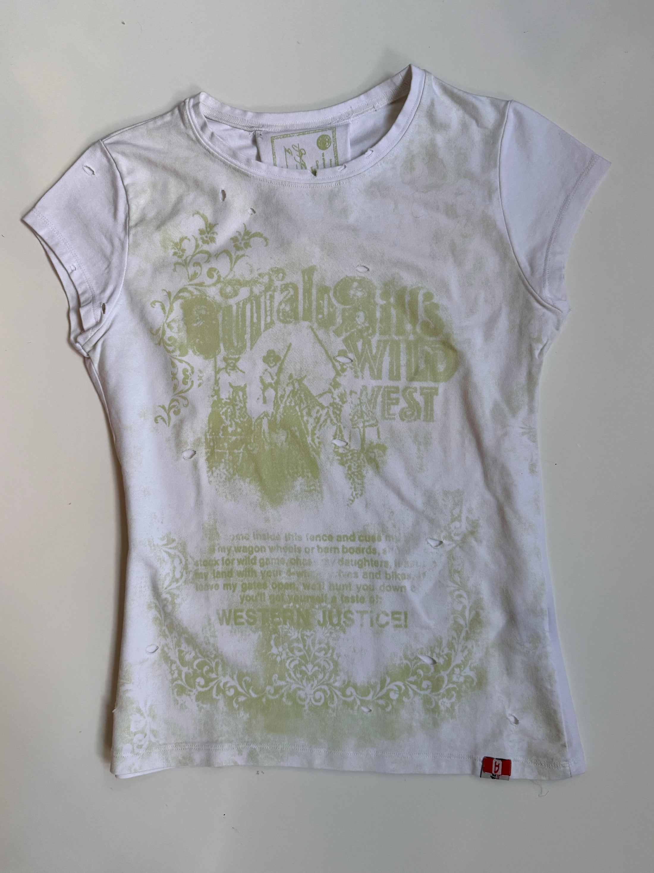 00's Diesel western distressed baby tee • Size S