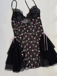 Load image into Gallery viewer, 00's Dainty mesh embroidered slip w ribbons • Size • S

