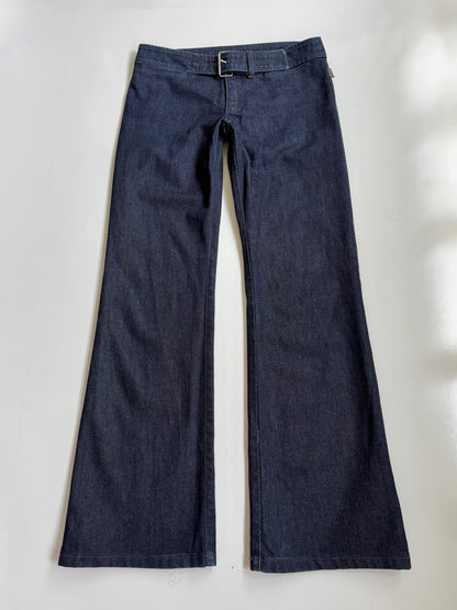 NZ 00s Workshop buckle flared jeans • Size 10