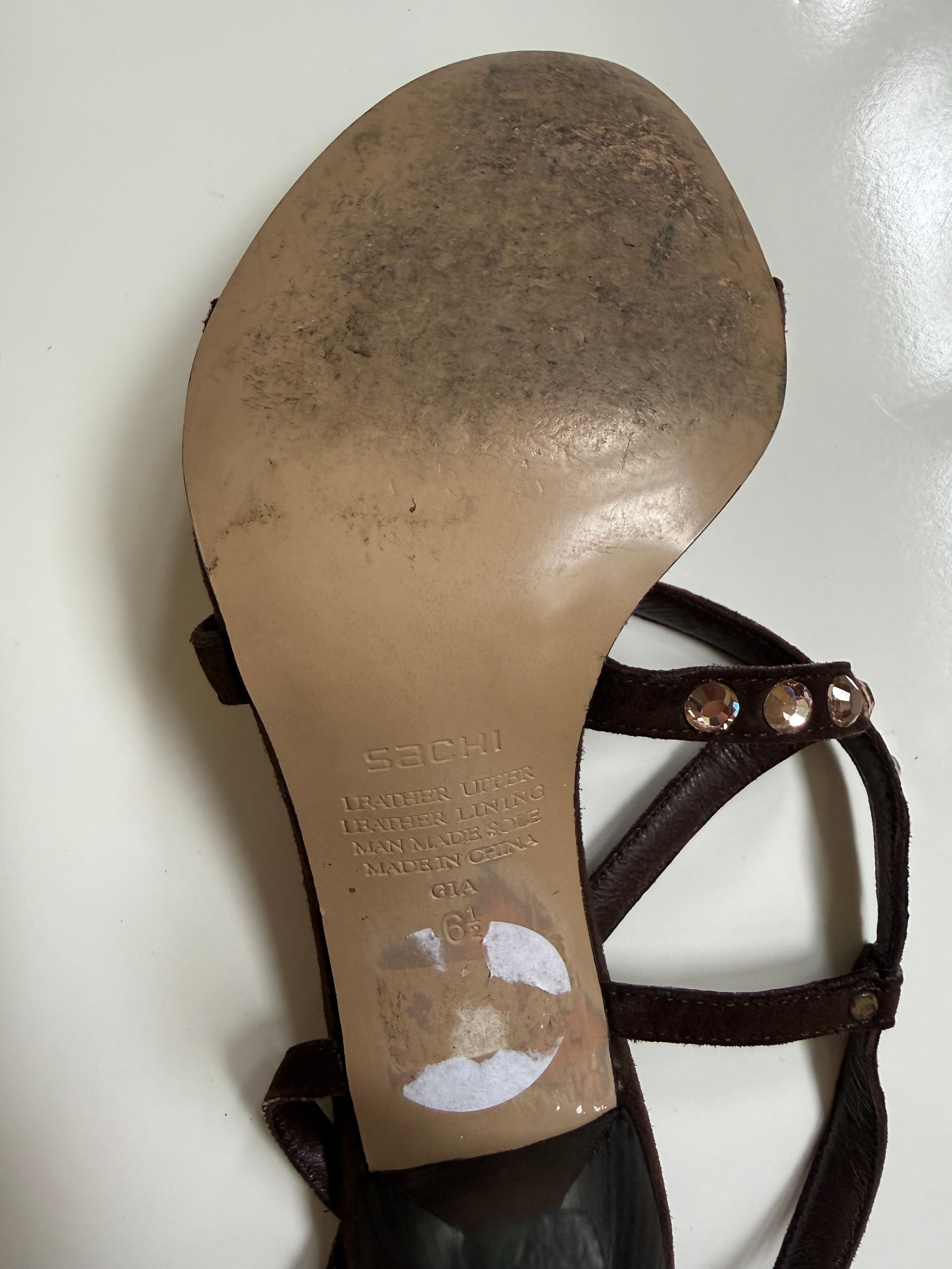 00's Sachi genuine suede gemstone heels • Size US 6.5