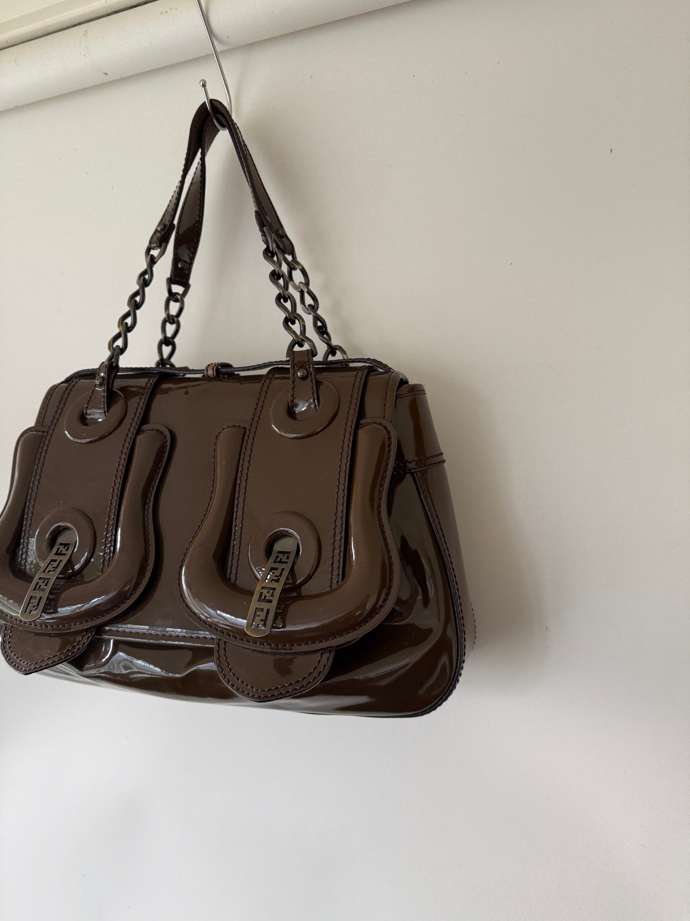 00's Fendi Patent Leather B bag