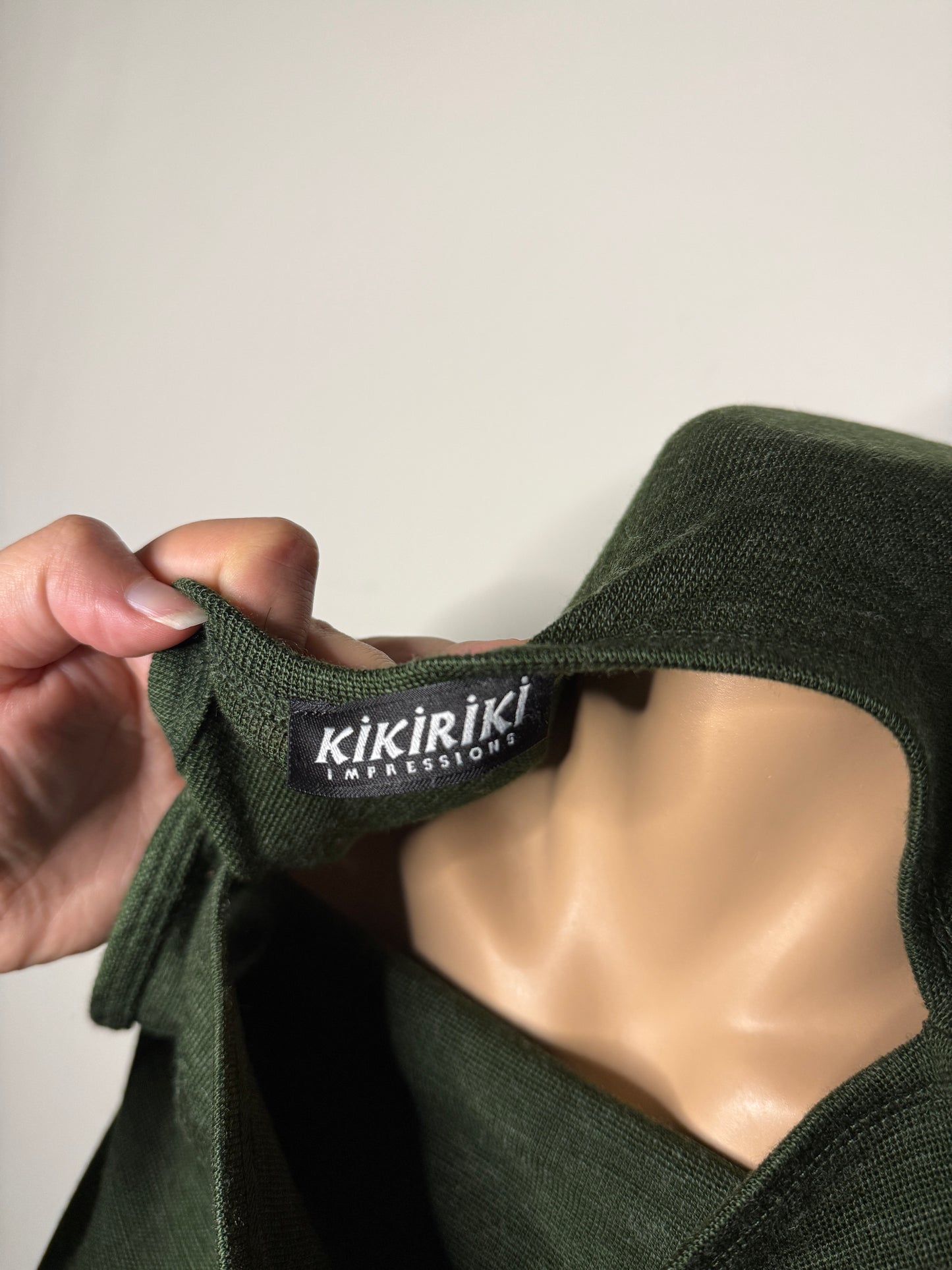 00's Khaki backless wool blend tank • Size S