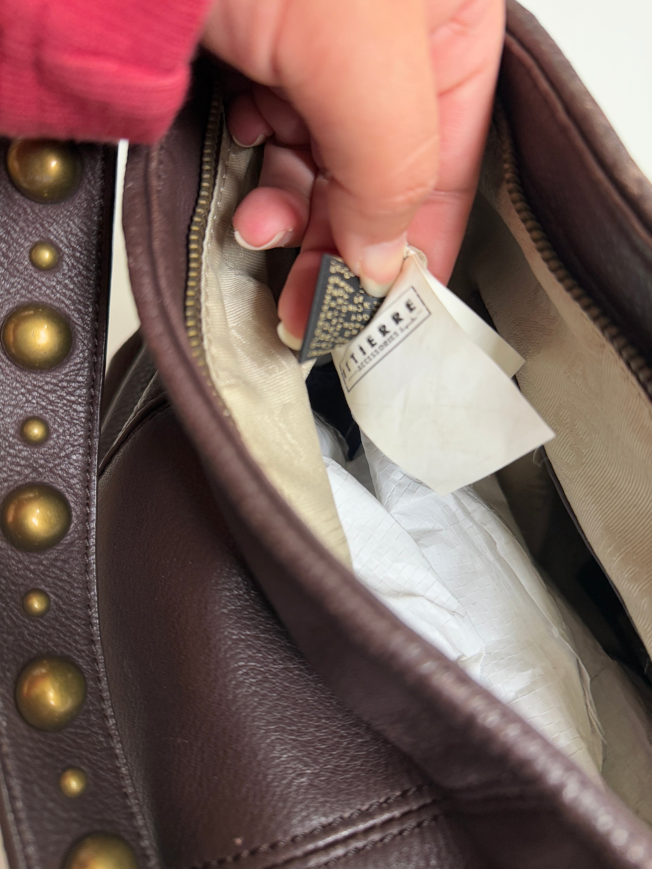 00's Cavalli genuine leather studded bag